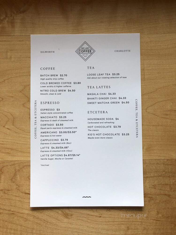 Dilworth Coffee House - Charlotte, NC menu_pic