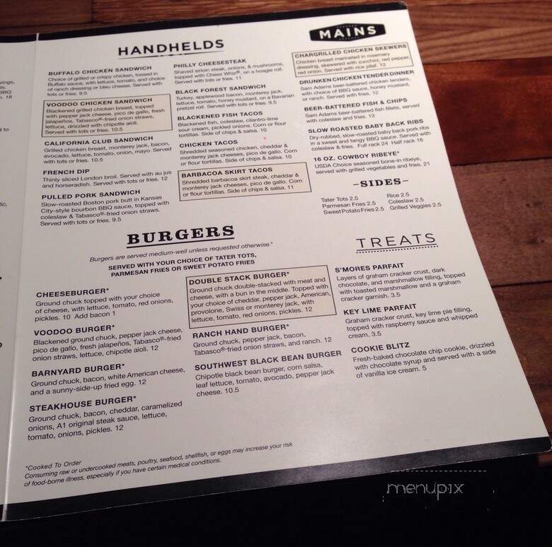 Fox & Hound Pub & Grille - Huntersville, NC menu_pic