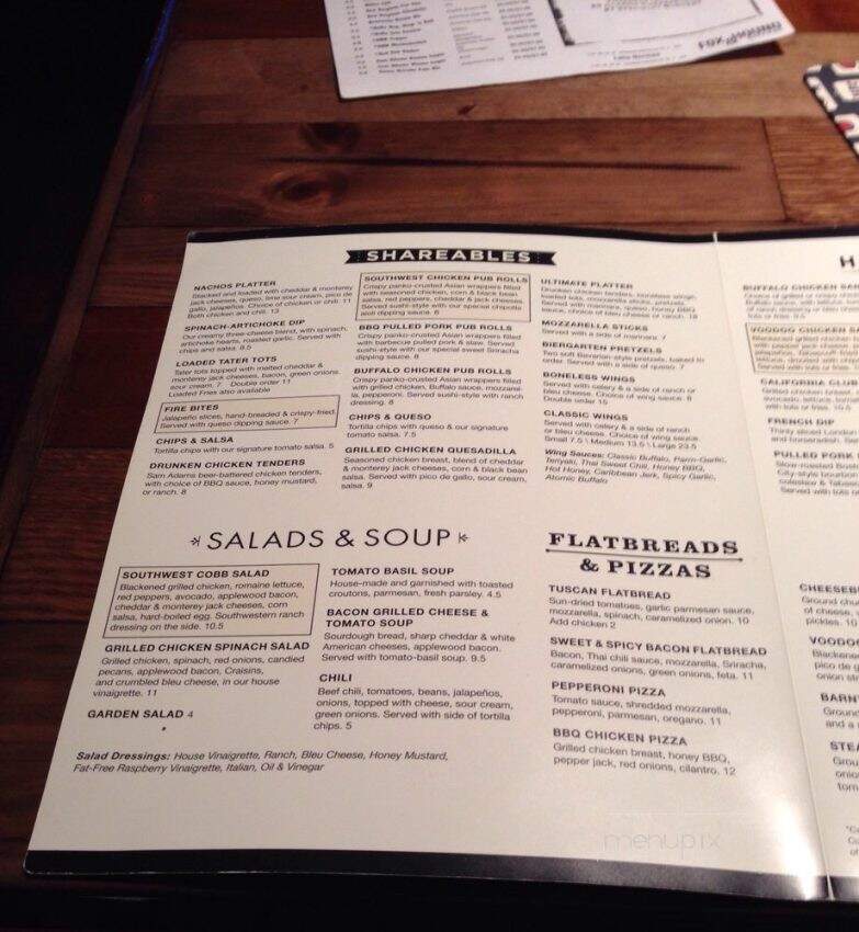 Fox & Hound Pub & Grille - Huntersville, NC menu_pic