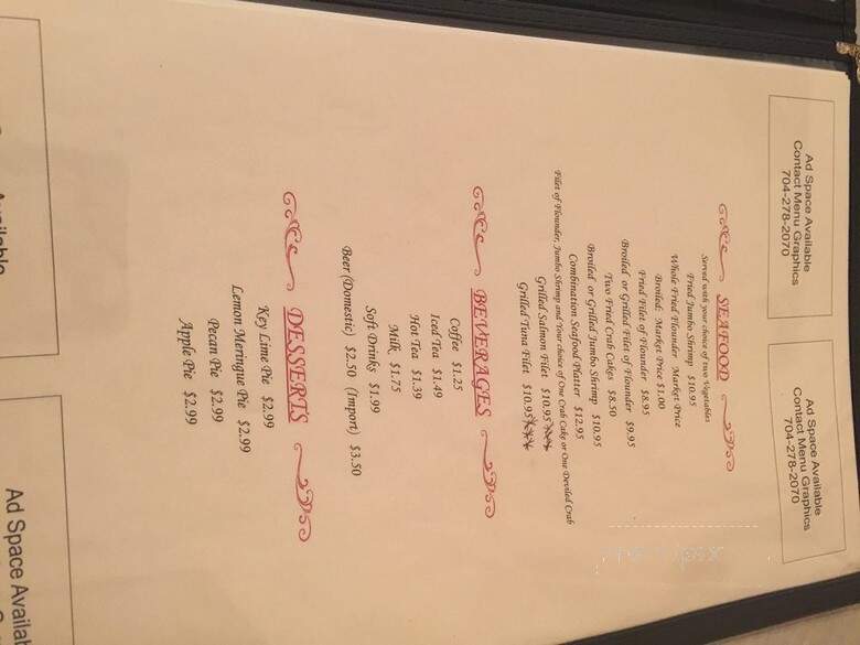 Gus's Sir Beef Restaurant - Charlotte, NC menu_pic
