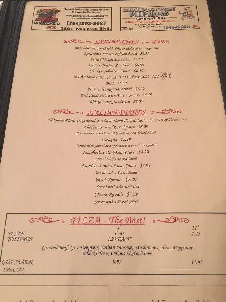 Gus's Sir Beef Restaurant - Charlotte, NC