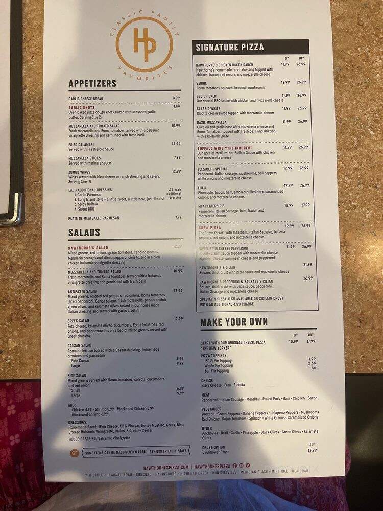 Hawthorne's New York Pizza - Charlotte, NC