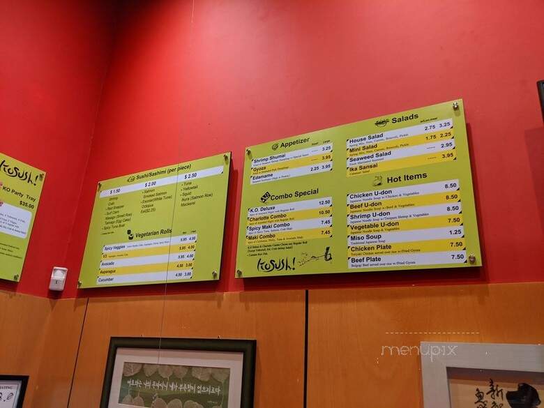 Ko Sushi - Charlotte, NC menu_pic