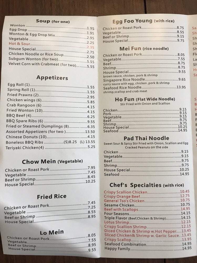 Lotus Cafe Chinese Cuisine - Charlotte, NC menu_pic