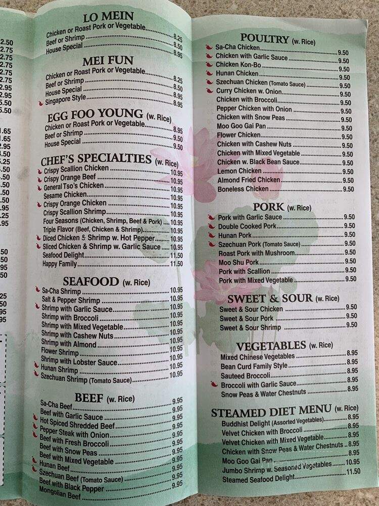 Lotus Chinese Cuisine II - Charlotte, NC menu_pic
