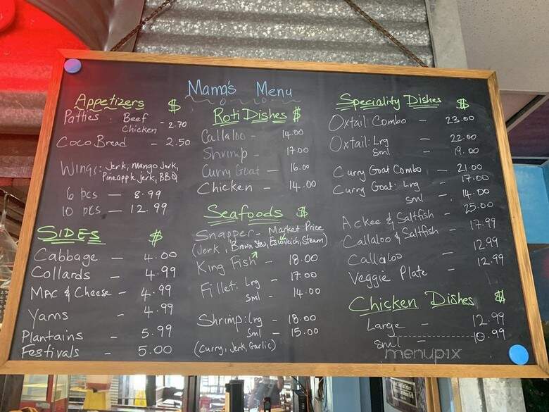 Mamas Caribbean Grill - Charlotte, NC menu_pic
