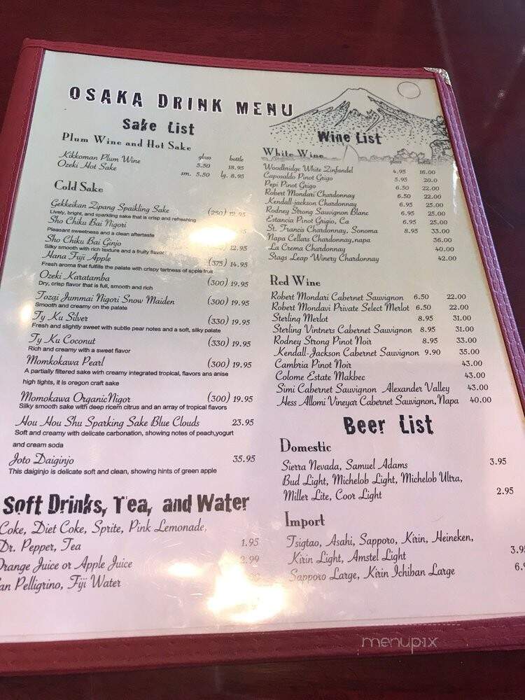 Osaka Japanese & Chinese - Cornelius, NC menu_pic