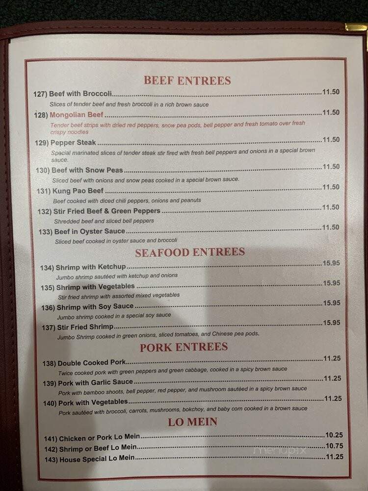Saigon Palace - Charlotte, NC menu_pic