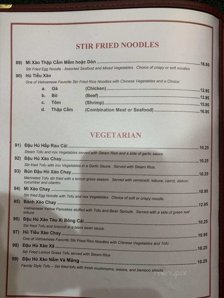 Saigon Palace - Charlotte, NC menu_pic
