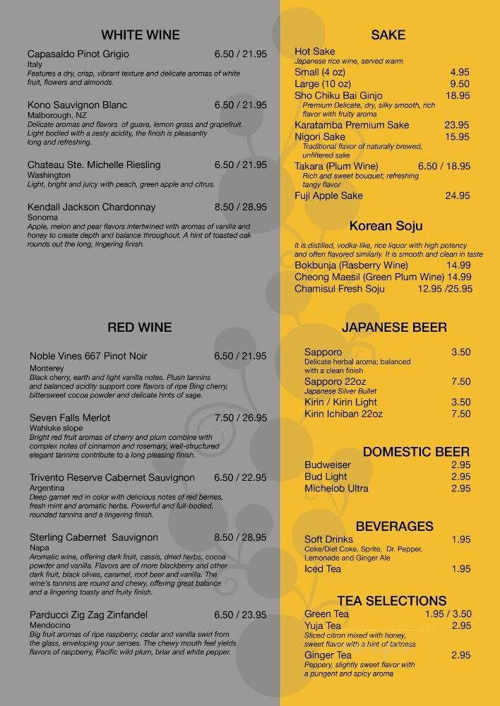 Sushiya Japan - Charlotte, NC menu_pic