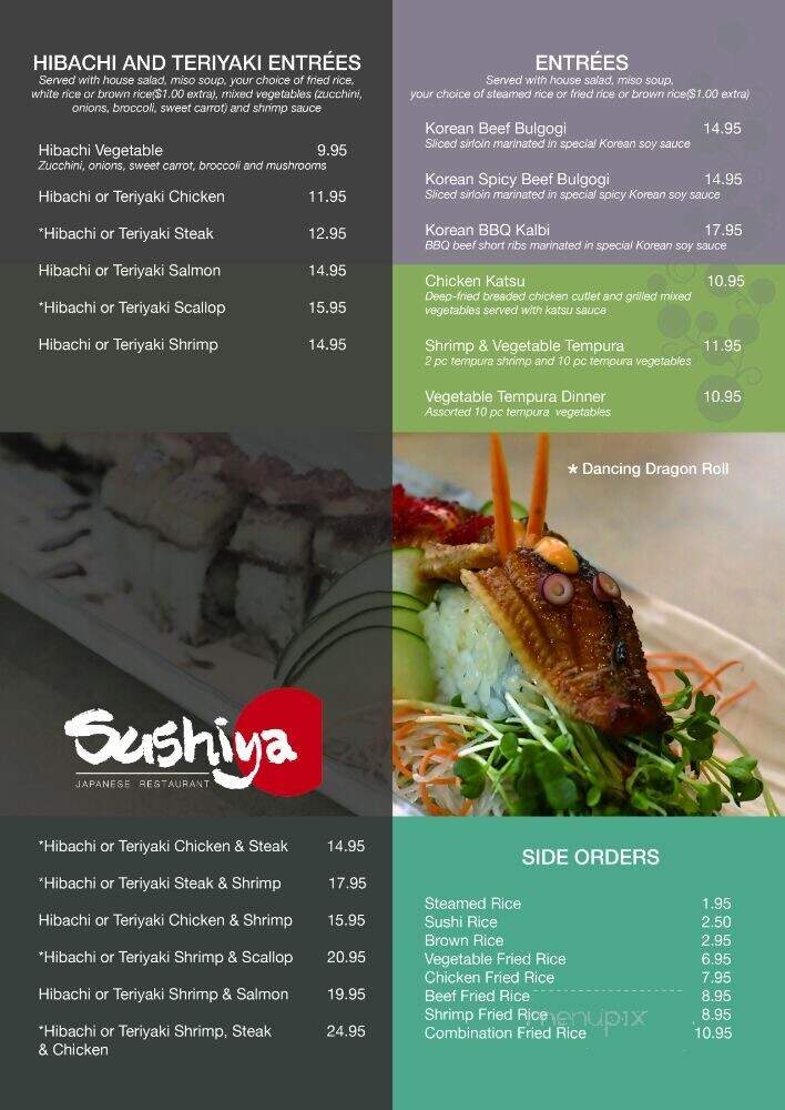 Sushiya Japan - Charlotte, NC menu_pic