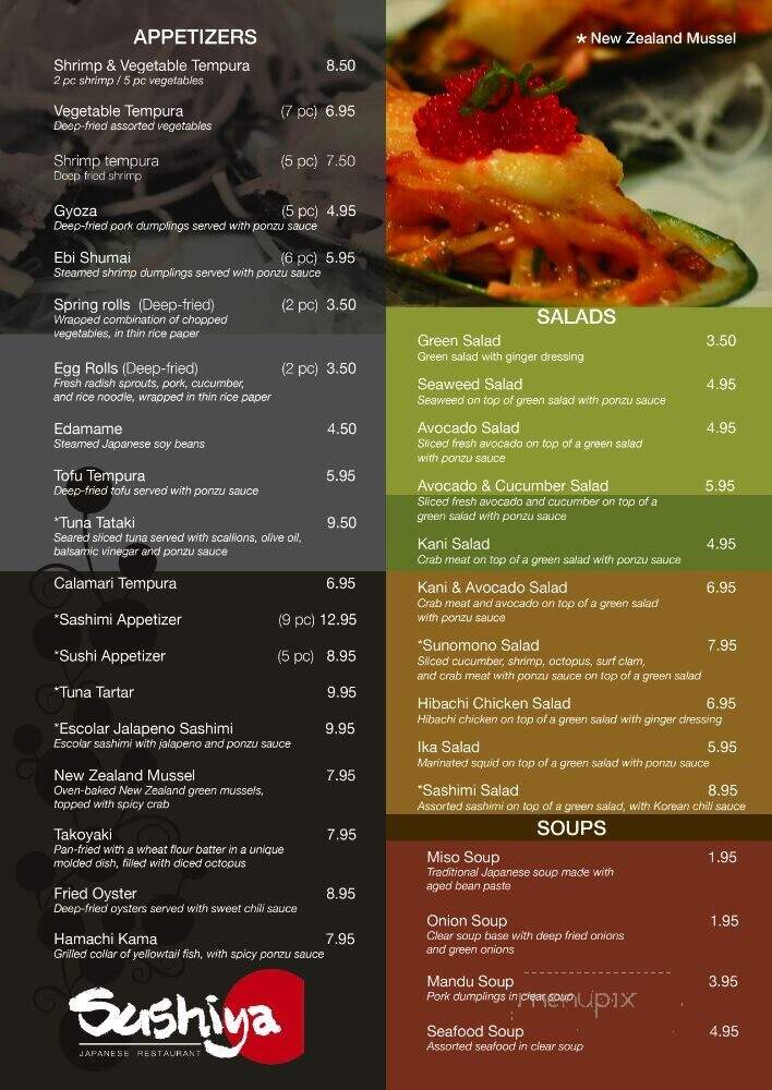 Sushiya Japan - Charlotte, NC menu_pic