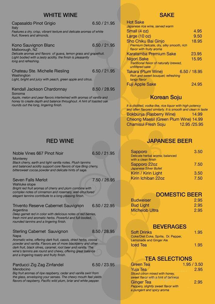 Sushiya Japan - Charlotte, NC menu_pic