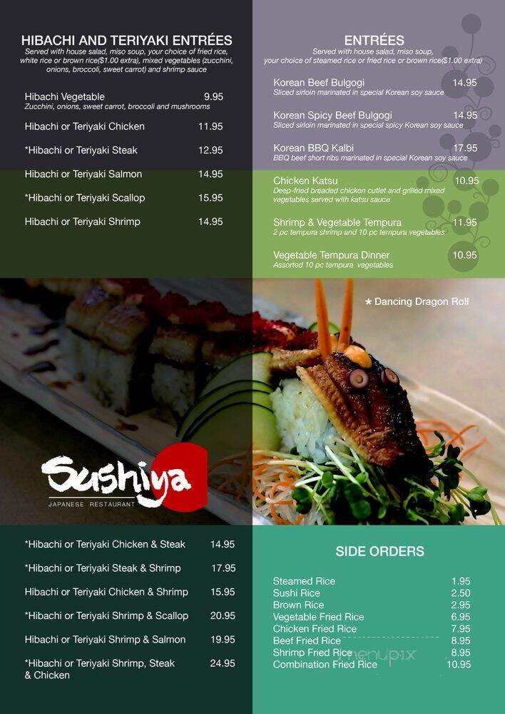 Sushiya Japan - Charlotte, NC menu_pic