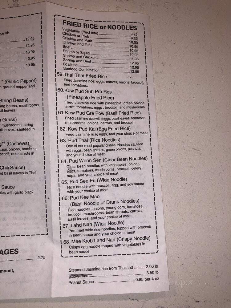 Thai Thai Takeout - Charlotte, NC menu_pic