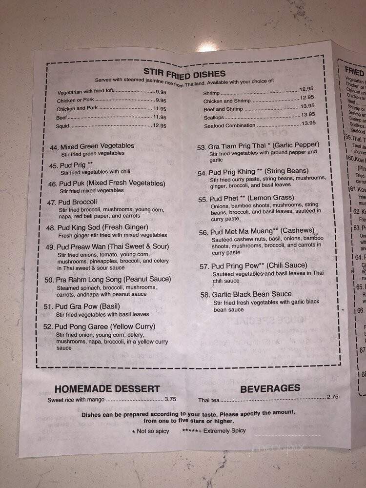Thai Thai Takeout - Charlotte, NC menu_pic