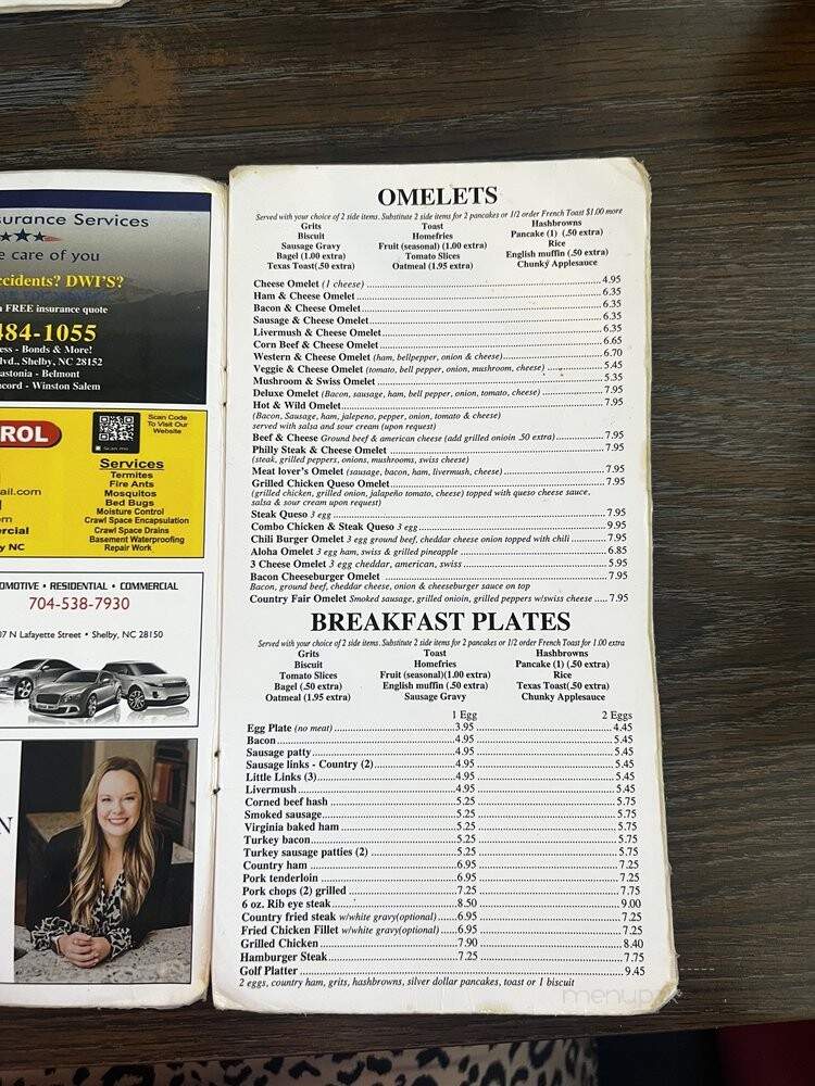 Pancake House - Shelby, NC menu_pic