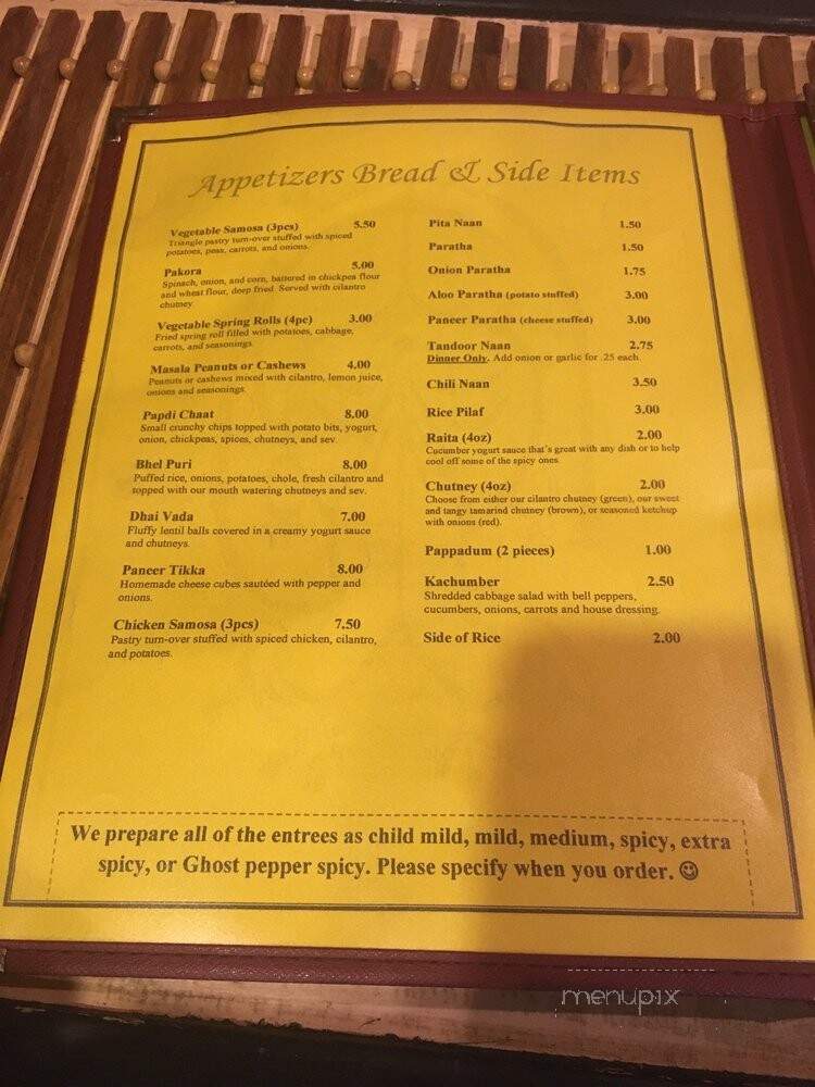 Bambay Bistro - Fayetteville, NC menu_pic