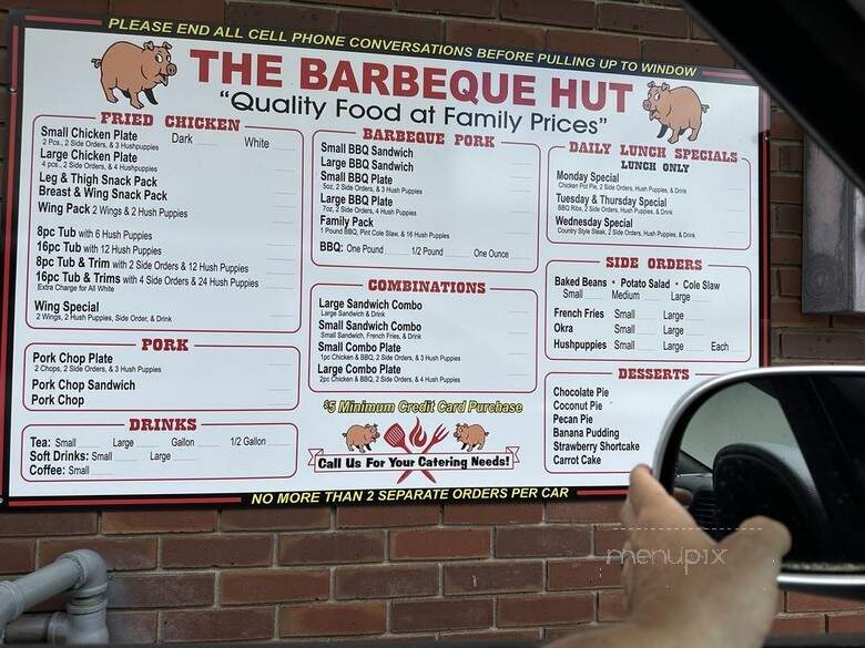 Bar-B-Que Hut - Fayetteville, NC menu_pic