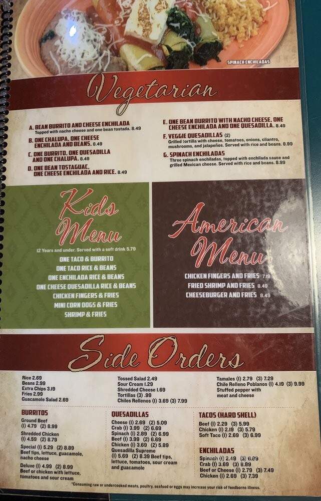 Mi Casita Restaurant Mexicano - Fayetteville, NC menu_pic