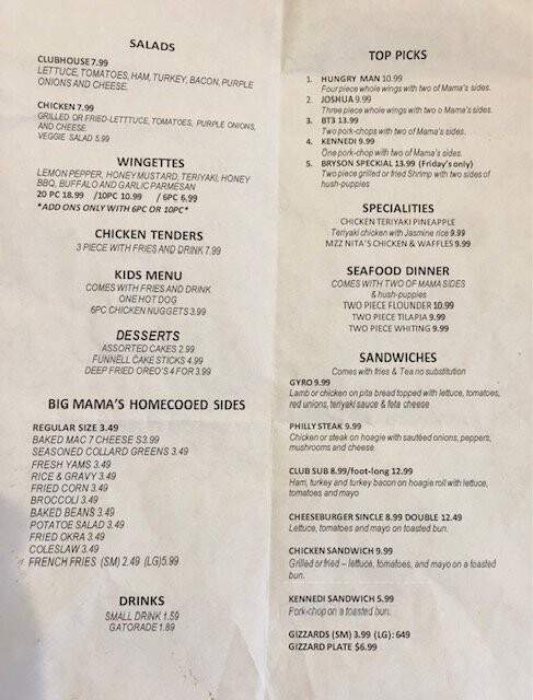 Munchies - Fayetteville, NC menu_pic