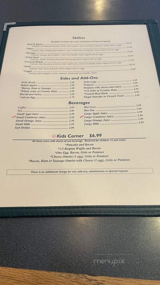 Rainbow Restaurant - Fayetteville, NC menu_pic