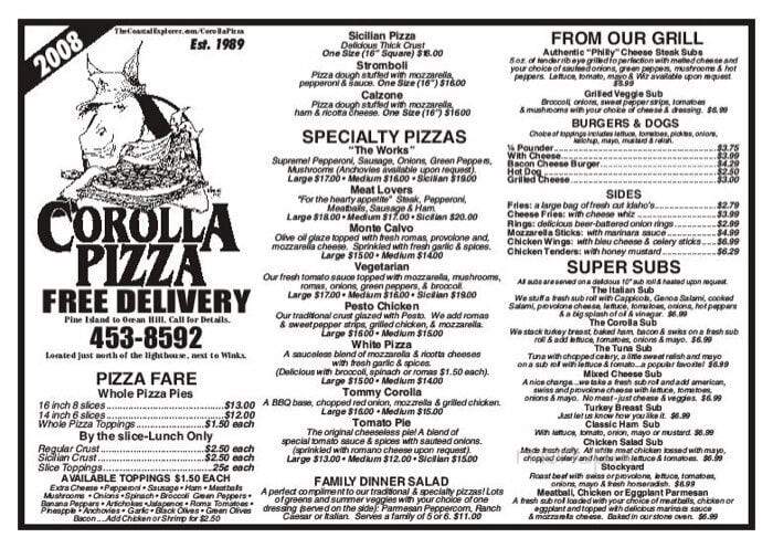 Corolla Pizza & Deli - Corolla, NC