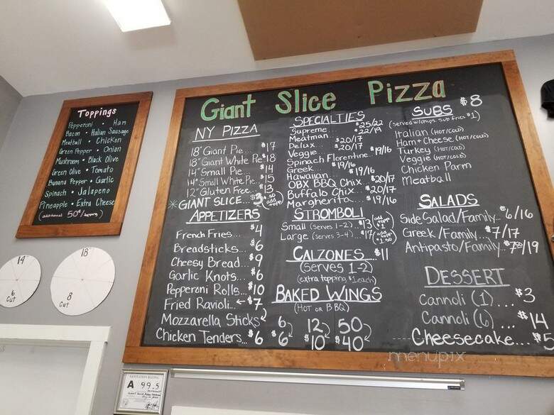 Giant Slice Pizza - Corolla, NC menu_pic