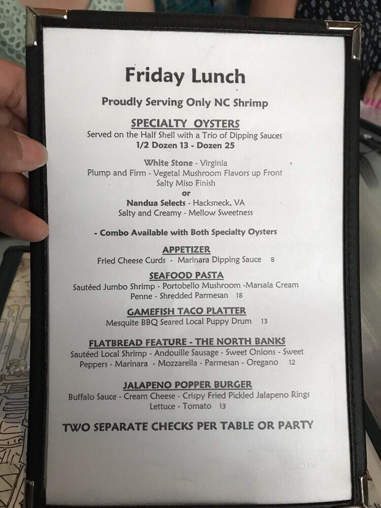North Banks Wine Shop - Corolla, NC menu_pic
