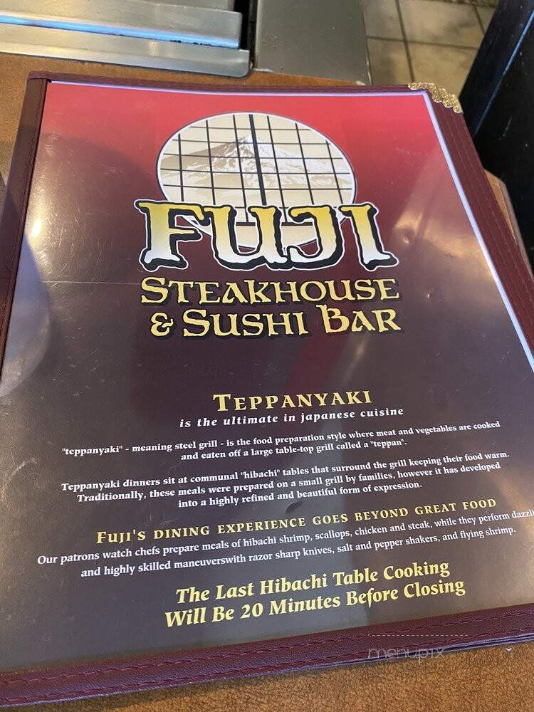 Fuji Japanese Steakhouse - Kill Devil Hills, NC menu_pic