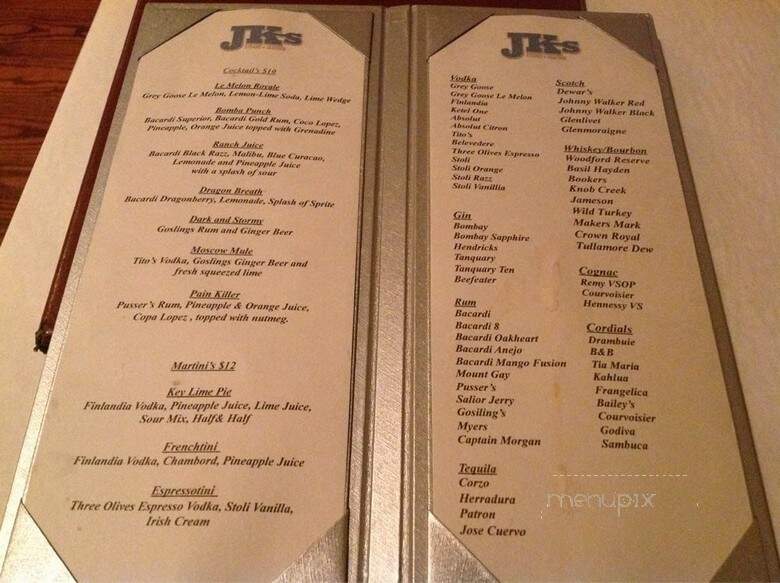 J K's Restaurant - Kill Devil Hills, NC menu_pic