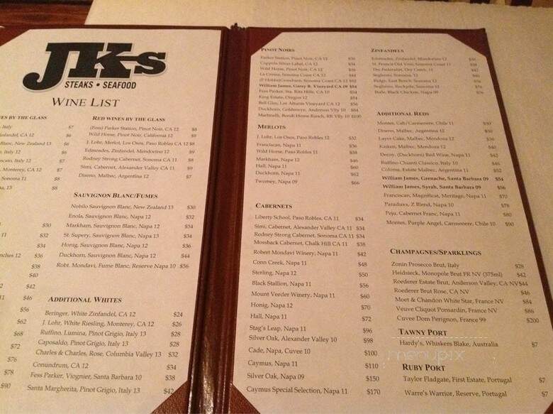 J K's Restaurant - Kill Devil Hills, NC menu_pic