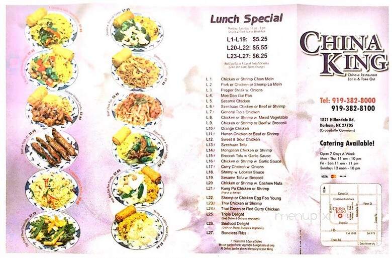 China King - Durham, NC menu_pic
