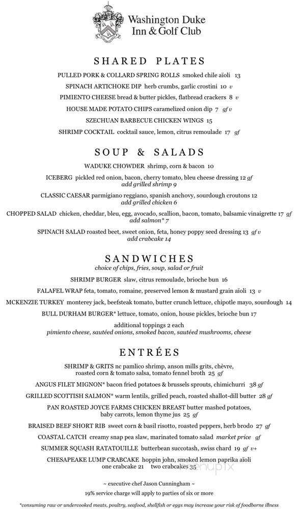 Fairview Restaurant - Durham, NC menu_pic
