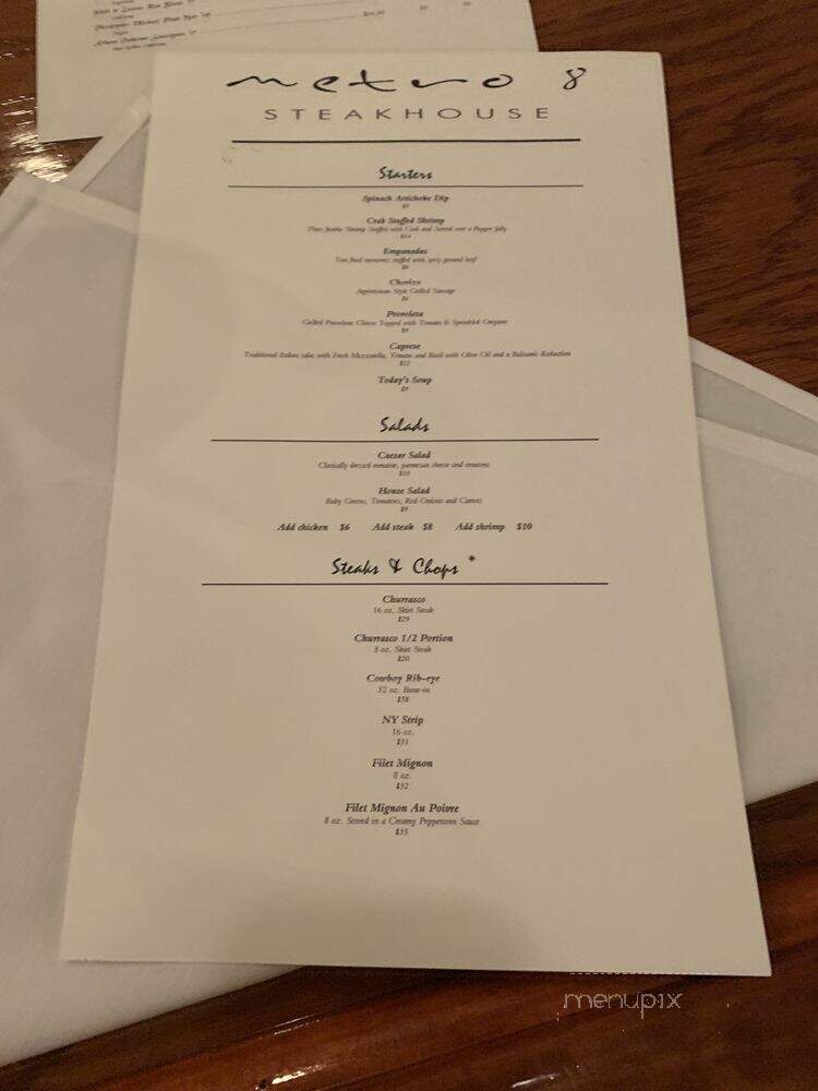 Metro 8 - Durham, NC menu_pic
