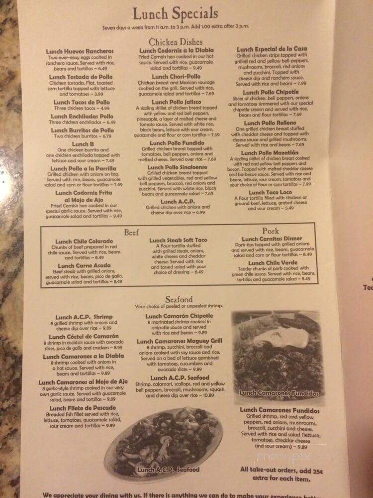 El Maguey Restaurant - Pfafftown, NC menu_pic