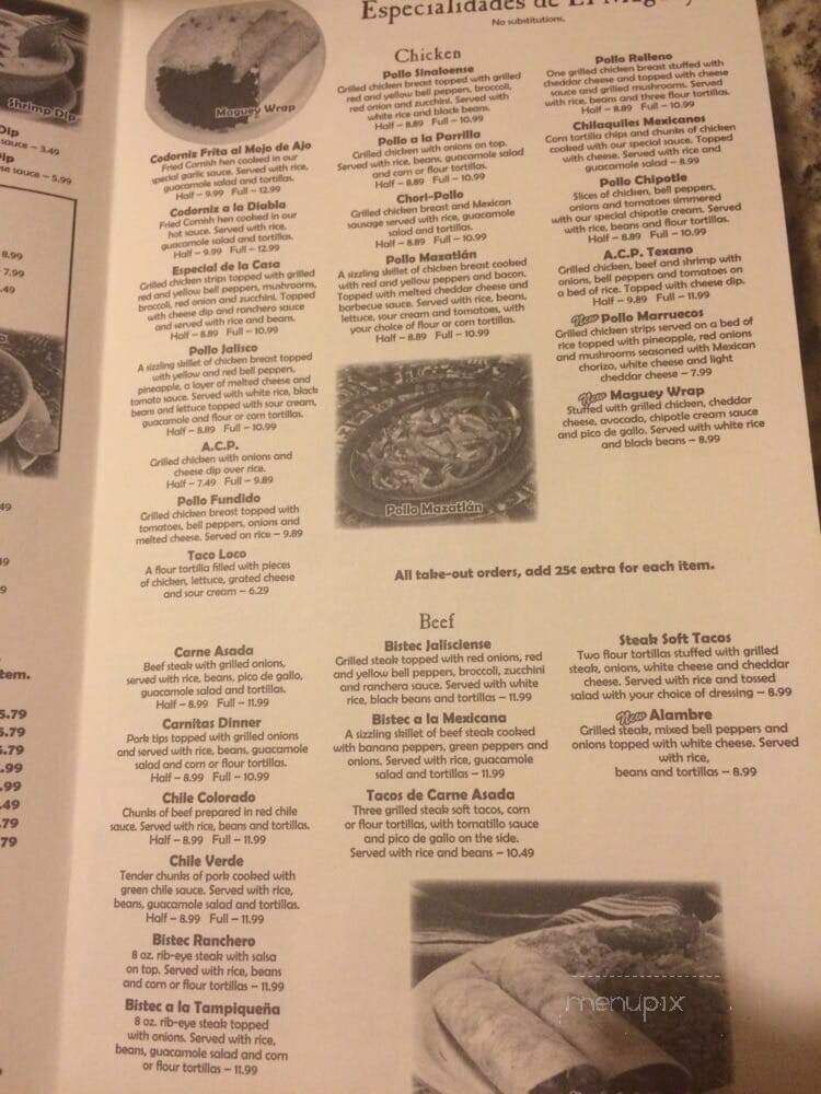 El Maguey Restaurant - Pfafftown, NC menu_pic
