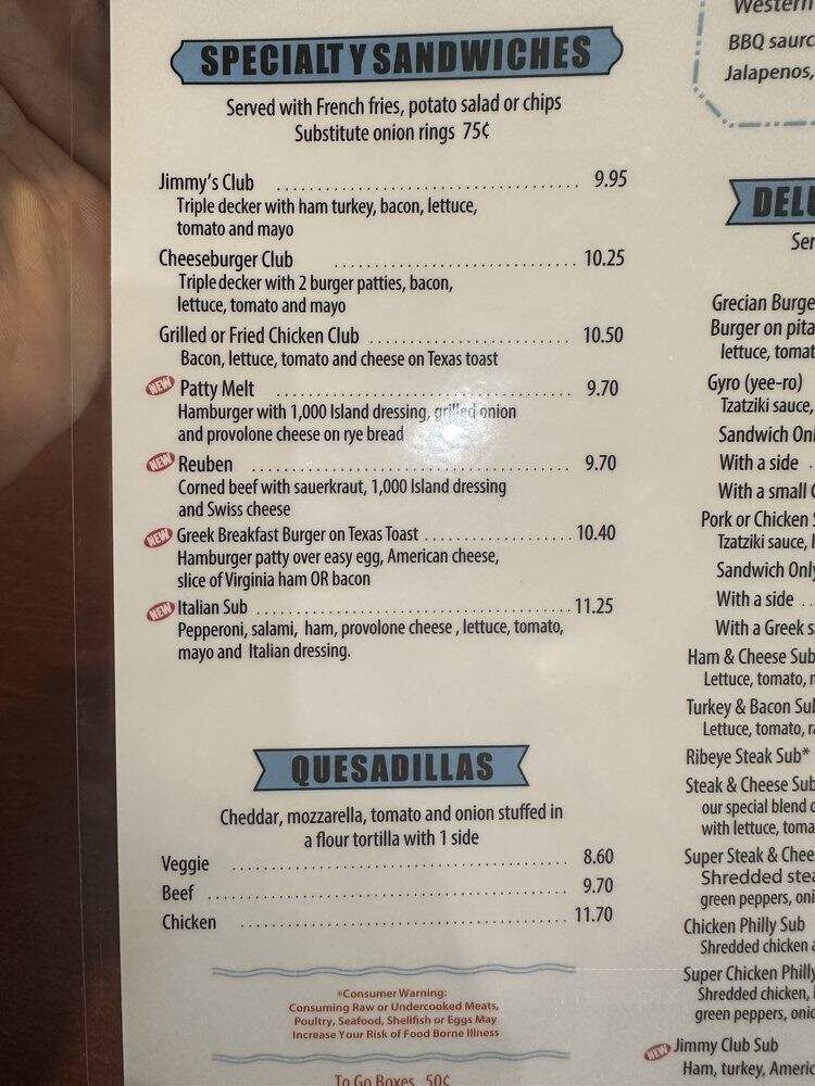 Jimmy The Greek Kitchen - Winston Salem, NC menu_pic