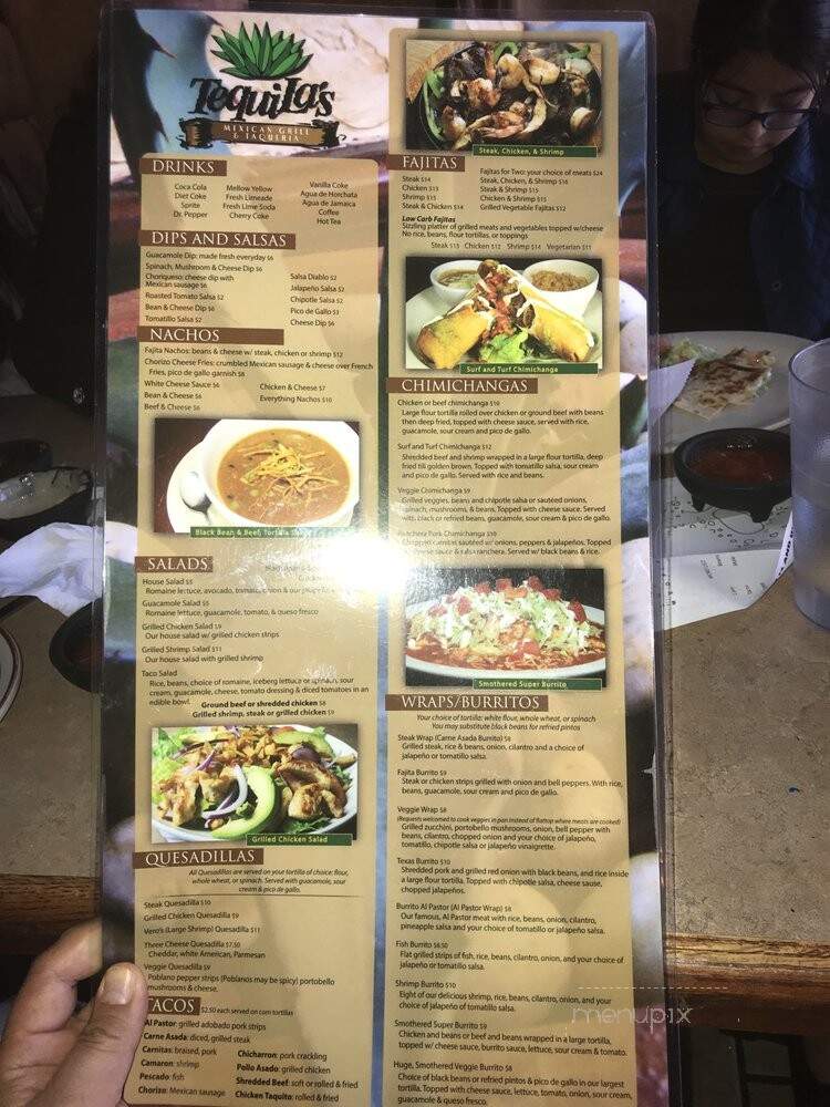 Tequilas Too - Gastonia, NC menu_pic