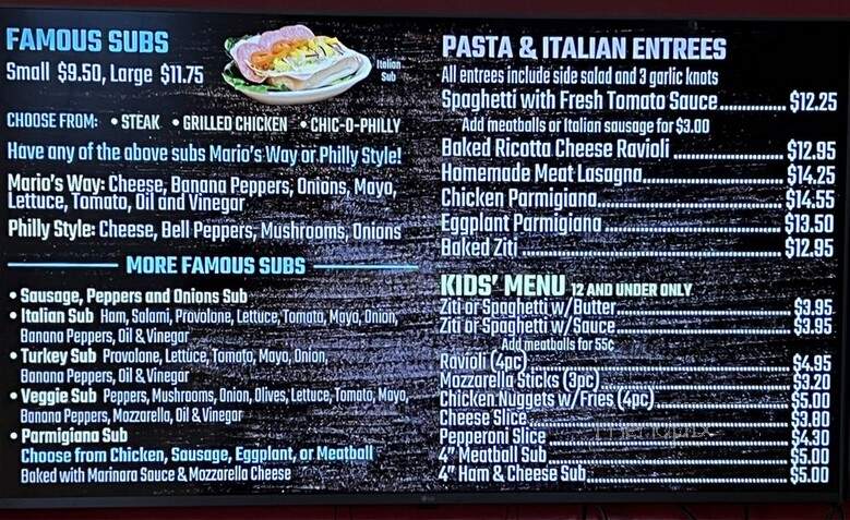 Mario's Pizza - Greensboro, NC menu_pic