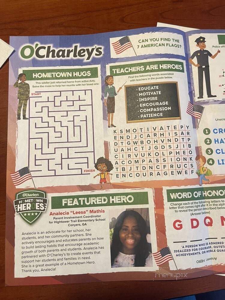 O'Charley's - Greensboro, NC menu_pic