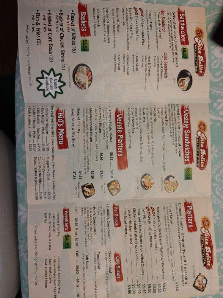 Pita Delite - High Point, NC menu_pic
