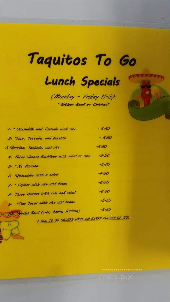 Taquitos To Go - High Point, NC menu_pic