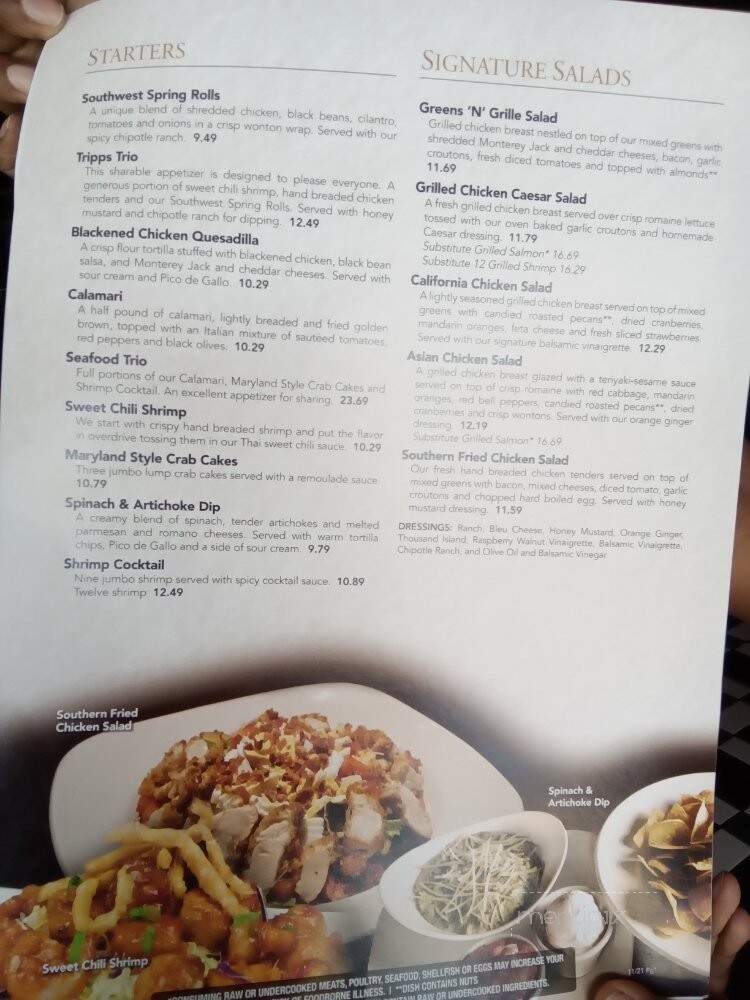 Tripps Restaurant - Greensboro, NC menu_pic