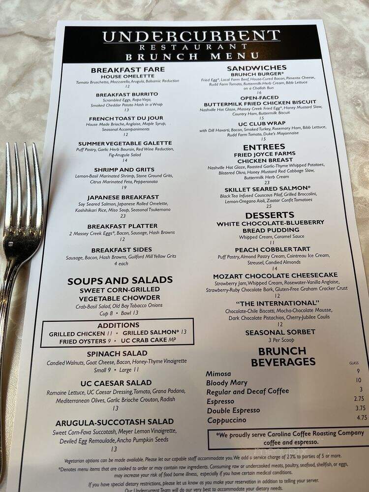 Undercurrent Restaurant - Greensboro, NC