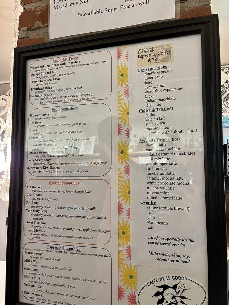 Ocracoke Coffee Co - Ocracoke, NC menu_pic