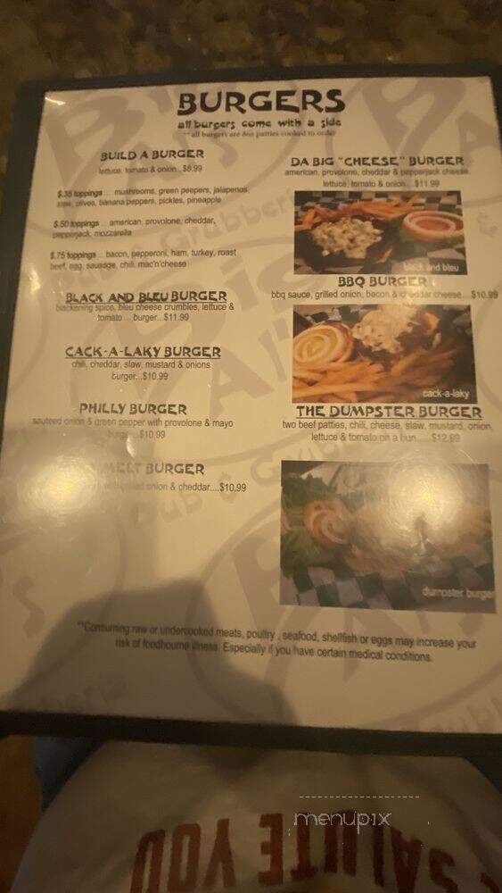 Big Al's Pub & Grubberia - Mooresville, NC menu_pic