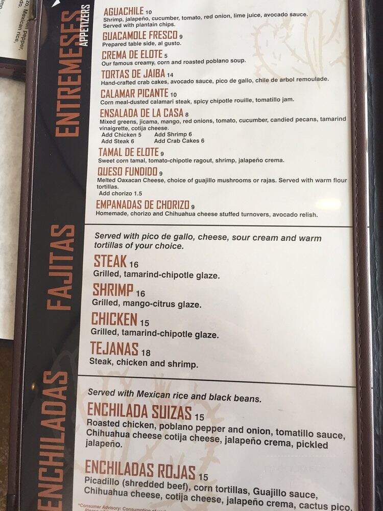 Prickly Pear - Mooresville, NC menu_pic