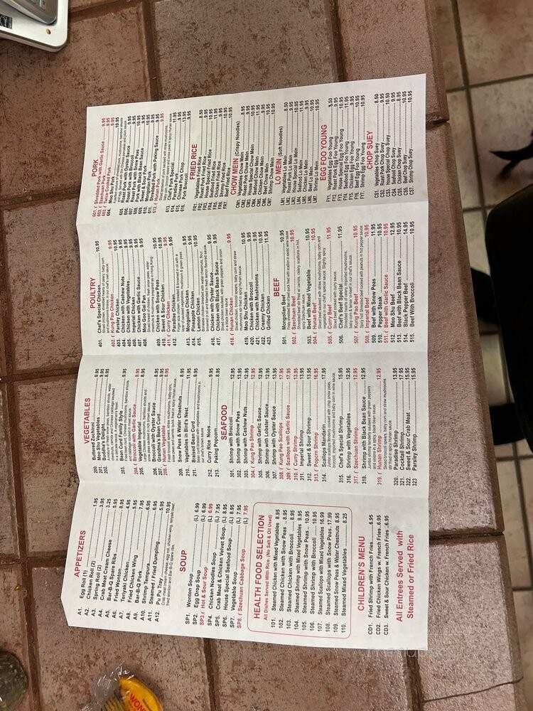 Peking Gourmet II - Sylva, NC menu_pic