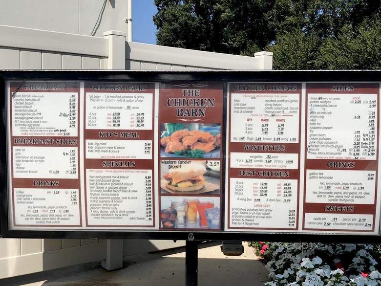 Chicken Barn Golden Fried - Smithfield, NC menu_pic